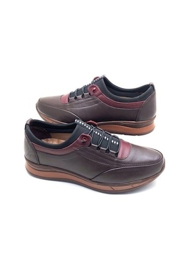 Deritarz Hakiki Deri Tam Ortopedik Erkek Ayakkabı-Kahve Kahverengi