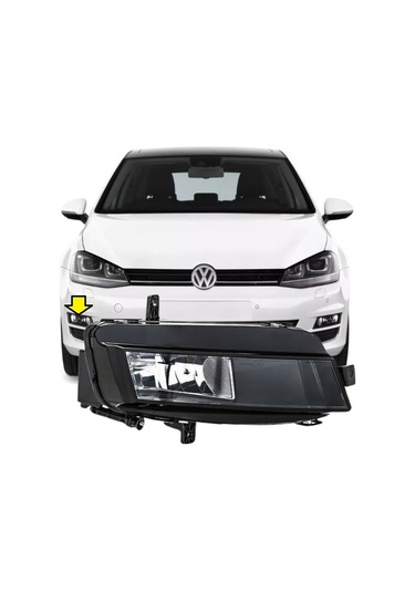 Golf 7 2013-2016 Model Arası Uyumlu Sağ Yolcu Tarafı Sis Farı Lambası