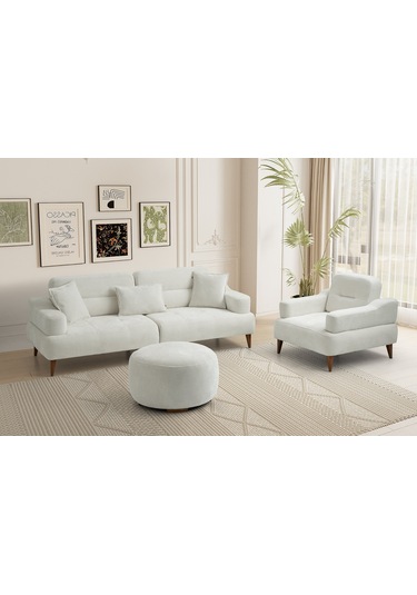 Neo Ayak Uzatmalı Beyaz Berjer Beyaz