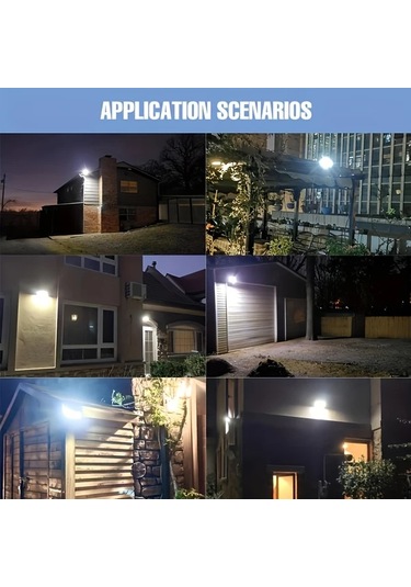 Chenkestoreone 1 Adet Güneş Enerjili Hareket Sensörlü Beyaz Işık Dış Mekan Bahçe Güvenlik Aydınlatma Beyaz