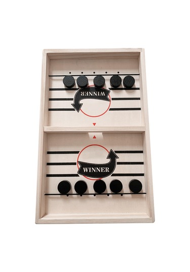 Maiyame Ahşap Malzemeden Yapılmış, Aile Eğlencesi İçin Mükemmel Mancınık Masa Oyunu Siyah