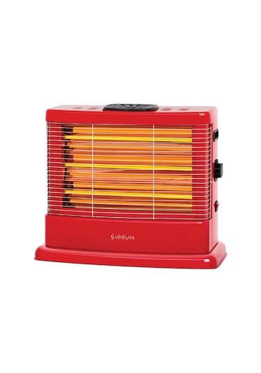 Minisan MS-2100 Midi 2100 W Buharlı Quartz Isıtıcı Kırmızı