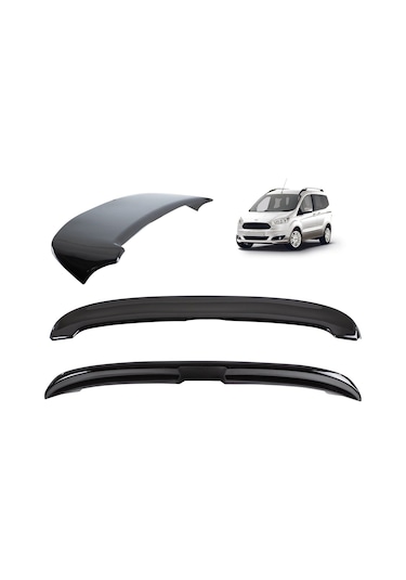 Autogp Ford Courier Bagaj Üstü Spoiler Siyah Boyalı Plastik Ldr-2617-4