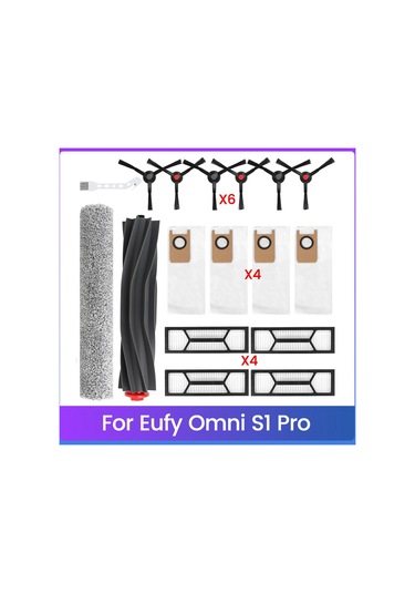 Xiaaokeji Eufy Omni S1 Pro Robot Süpürge Yedek Parçaları Ana Fırça İçin 17 Adet