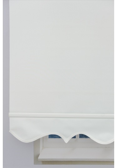 Kalın Keten Stor Zebra Güneşlik Perde Etekli Alüminyum Kasa & Boru, Ithal Kumaş Beyaz