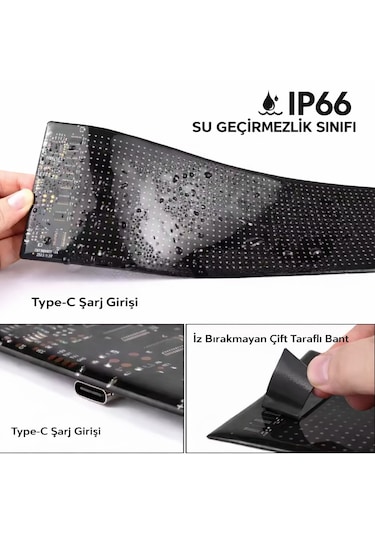 Led Esnek Ekran Yumuşak Piksel Ekran Matris Dijital Panel Programlanabilir Reklam Tabelası RGB
