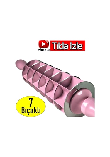 Kare Mantı Kesme Merdanesi 7 Bıçaklı Mantı Yapma Aleti 7 Bıçaklı Çok Renkli