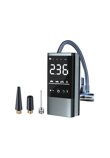 Samdoo Kablosuz Araçlı Hava Pompa, Taşınabilir Dijital Göstergeli, Otomatik Duran, 3 Fişli, Fenerli, Motor, Bisiklet, Toplar İçin Hava Atıcı