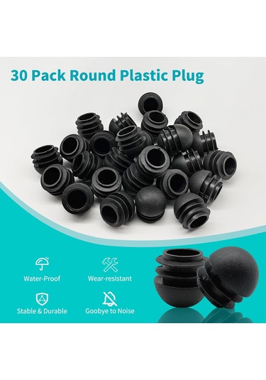 Tenfowee 30 Adet 19mm Plastik Boru Ucu Kapağı - Metal Sandalyeler Ve Bahçe Mobilyaları İçin Kayma Koruyucu