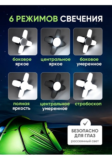 Sigmastore Doğada Dinlenme İçin Şarjlı Kamp Feneri 446927357 Siyah