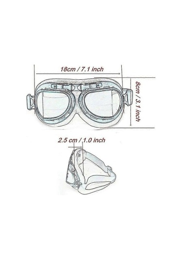 Didadodo Motocross Gözlükleri - Steampunk Pilot Stili Uv400 Koruma & Anti-sis Cam
