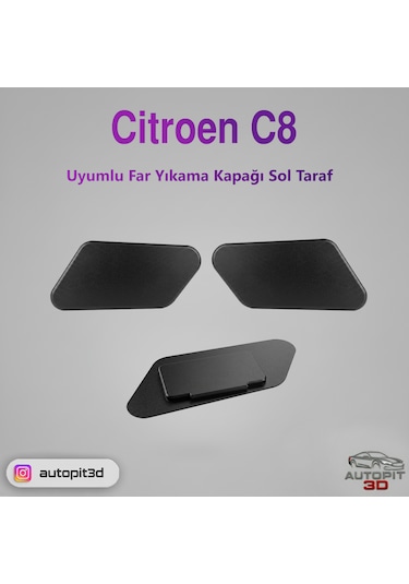 Citroen C8 Uyumlu Far Yıkama Kapağı Sol Taraf