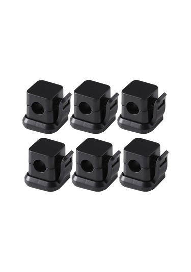 Homyl 6 Adet Manyetik Kablo Klipsi Kordon Organizatör Siyah