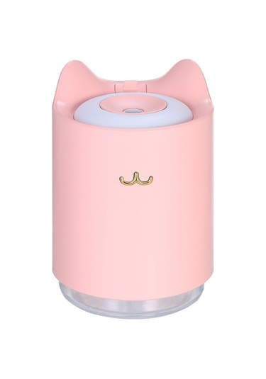 320ml Usb Ev Ofis Buharlandırabici, İki Mod Ayar, Renkli Işık, Otomatik Kapatma, Pembe W-001 - Pembe