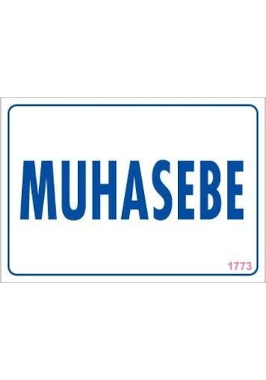 Mey Najmaddin Muhasebe Uyarı Levhası 17,5x25 Kod:1773 Najmaddin