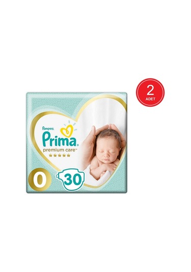 Prima Bebek Bezi Premium Care Prematüre 0 Numara 2 x 30 60 Adet 2'li