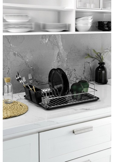 Tek Katlı Krom Bulaşıklık Dayanıklı Paslanmaz Bulaşık Sepeti, Tepsili, Tabak Ve Kaşık Kurutmalık - Tb-01 E Krom