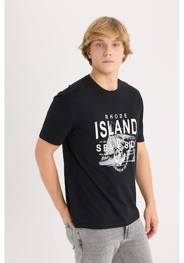 DeFacto %100 Pamuk Regular Fit Bisiklet Yaka Baskılı Kısa Kollu Tişört D9353AX25SPBK81 DeFacto %100 Pamuk Regular Fit Bisiklet Yaka Baskılı Kısa Kollu Tişört D9353AX25SPBK81