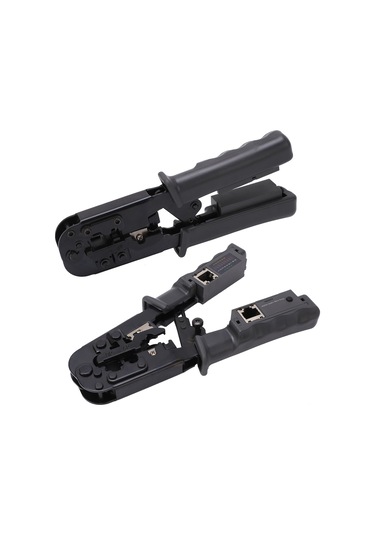 Xindoker Radyal Mekanizmalı Rj45/rj11/rj12 Ağ Kablosu Tamir Aleti - Kesme, Soğurma Ve Presleme İşlevi - Karbon Çelik Malzeme - 4p/6p/8p Uyumlu