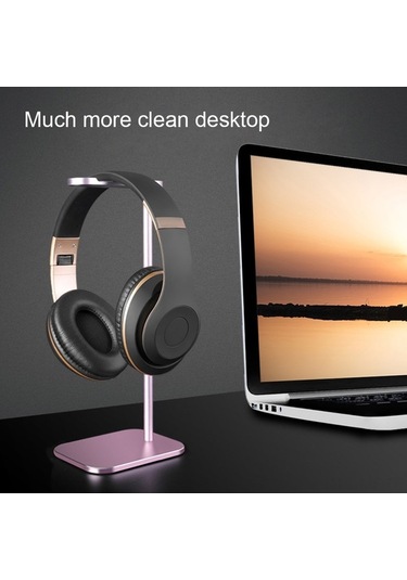 Novahub Taşınabilir Kulaklık Standı Alüminyum, Kaymaz Pembe, Dayanıklı, Ev & Ofis