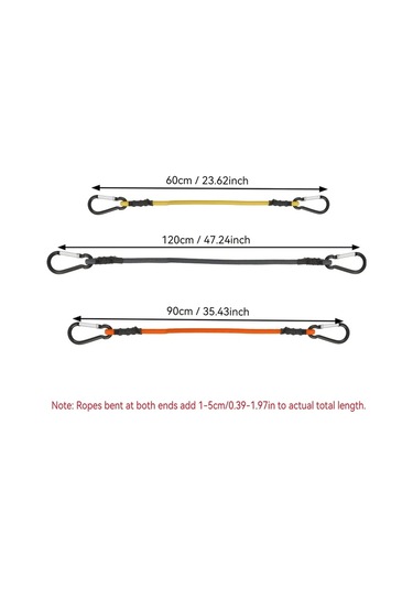 Willowhaven 2 Adet Ağır Hizmet Karabinalı Vinil Metal Bağ Kurmalı Çekme Lastiği 122 Lb