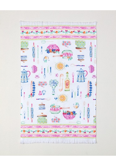 Madame Coco Cute Baskılı Mutfak Havlusu Hvlu0000000142 40x60cm-beyaz/pembe