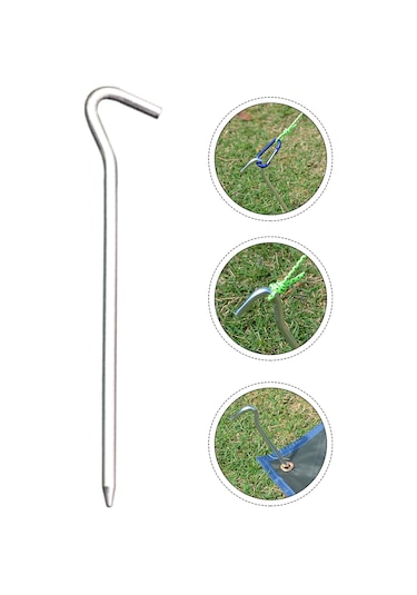 Monyee 10 Adet 18cm Aluminyum Çadır Çivi Seti - Kamp Ve Tente Uygun Rüzgar Teli Aksesuarı