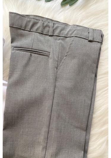 Zincirli Üç Düğme Erkek Çocuk Takım Elbise Gri