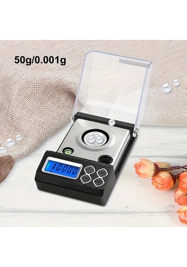 Xuweiwei Yüksek Hassasiyetli 50g 0 001g Dijital Miligram Tartısı 6 Ünite Hassas Magnezyum Tartı Pille Çalışır -