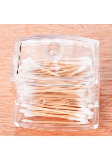 Dofolink Plastik Organize Kutusu - Tıraş Sapları Ve Kıyafet Aksesuarları İçin Şeffaf Saklama Kapsülü 85g, 90x80x80mm Şeffaf