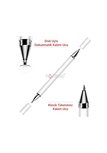 Novstrap Samsung Galaxy Tab A8 X200 / X207 Uyumlu Dokunmatik Kalem Pencil Stylus Çizim Tasarım Kalem
