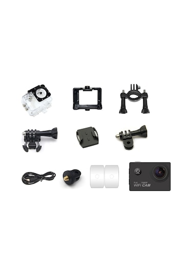 Reedark Su Spor Kamerası 1080p Full Hd 2 Ekran 30m Su Geçirmez Bisiklet Ve Outdoor Kayıt Cihazı Siyah