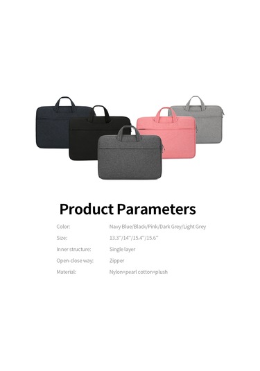 Skycity 14 İnç Pembe Nylon İş Laptop Çantası - Zıplayıcı Kapanma, İnce Ve Hafif, Tek Katlı Pembe