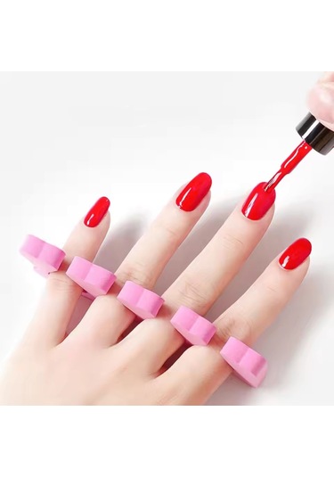 20 Çift Manikür Pedikür Parmak Arası Ayırıcı Separatör Pembe