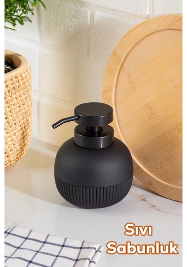 Porsima 3118 Banyo Ve Mutfak Sıvı Sabunluk 450ml Siyah Siyah