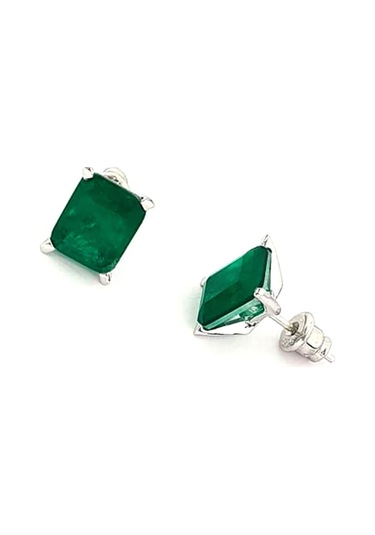 Skydiamond Red Creative Rubies 925 Ayar Gümüş Kare Küpe N11.87933