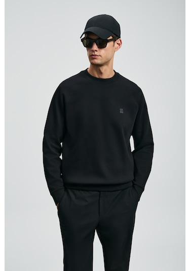 Lufian Grant Erkek Sweatshirt Siyah Siyah 112030179100100 Siyah