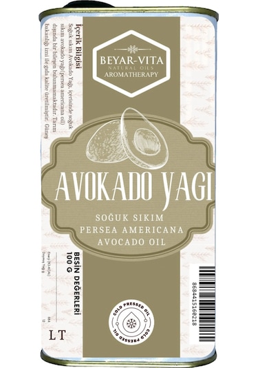 Beyar Vita Avokado Yağı Teneke 1 L