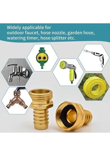 Trendooze Bahçe Hortumu Tamir Seti, 5/8 Ve 3/4 Inç Hortumlar İçin Kelepçeli Alüminyum Su Konnektörleri 0394 Diğer