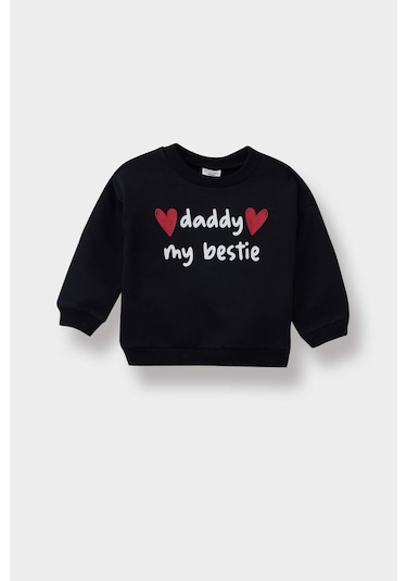 Defacto Kız Bebek Bisiklet Yaka Baskılı İçi Yumuşak Tüylü Sweatshirt E9214a525aubk27 Siyah Defacto Kız Bebek Bisiklet Yaka Baskılı İçi Yumuşak Tüylü Sweatshirt E9214a525aubk27 Siyah