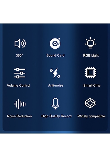 Springsun Mikrofon Sada Mk01 Usb Masa Mikrofonu Tak Ve Çalıştır Profesyonel 360 Derece Çok Yönlü Mikrofon