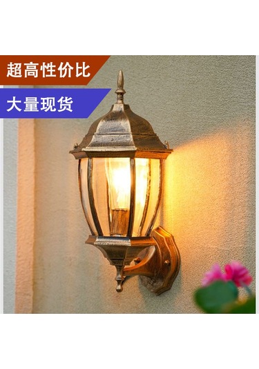 Qingmipy Avrupa Tarzı Su Geçirmez Led Güneş Enerjili Duvar Lambası, Retro Merdiven Koridor Bahçe Aydınlatması, Siyah 7 İnç Siyah