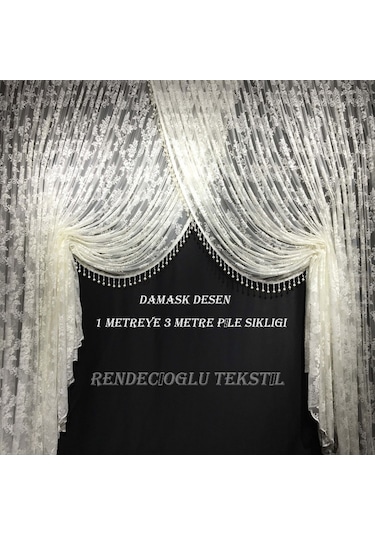Tek Taraflı Yarım Kruvaze Perde Ekru