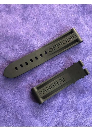Panerai Uyumlu Siyah Silikon Kordon 22 Mm