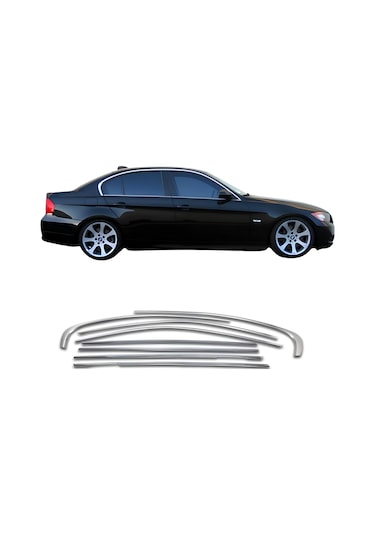 Autogp Bmw E90 Cam Çerçevesi Kenar Çıtası Krom Tamtur 8 Parça 2005 / 2012