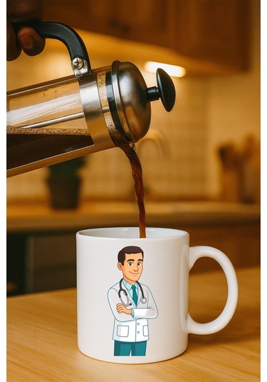 Meslek Baskılı Kupa Erkek Doktor