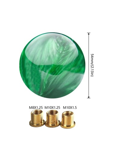 Wondernest Araba Modifiye Mermer Yıldız Dişli Shifter Kapağı Adaptörlü Yeşil Yeşil