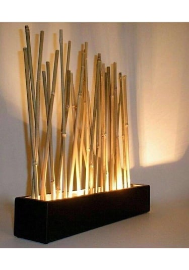 Dekoratif Ahşap Bambu Lambader N11.43