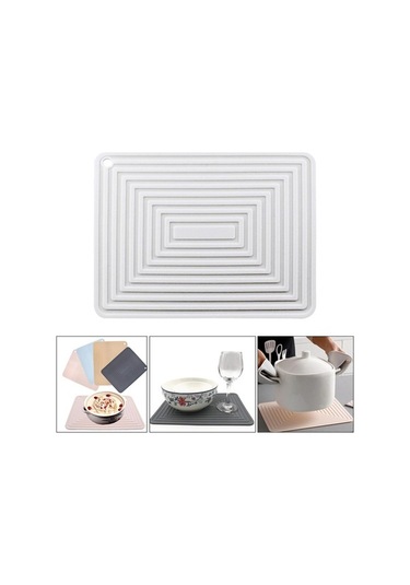 Pazly Tutucu Suntek Su Mat Kurutma Güveç Geçirmez Bulaşık Beyaz Mf Beyaz