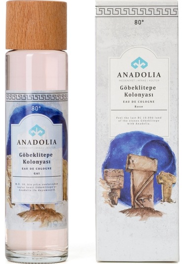 Anadolia Göbeklitepe Gül Kokulu 80 Cam Şişe Kolonya 180 ML